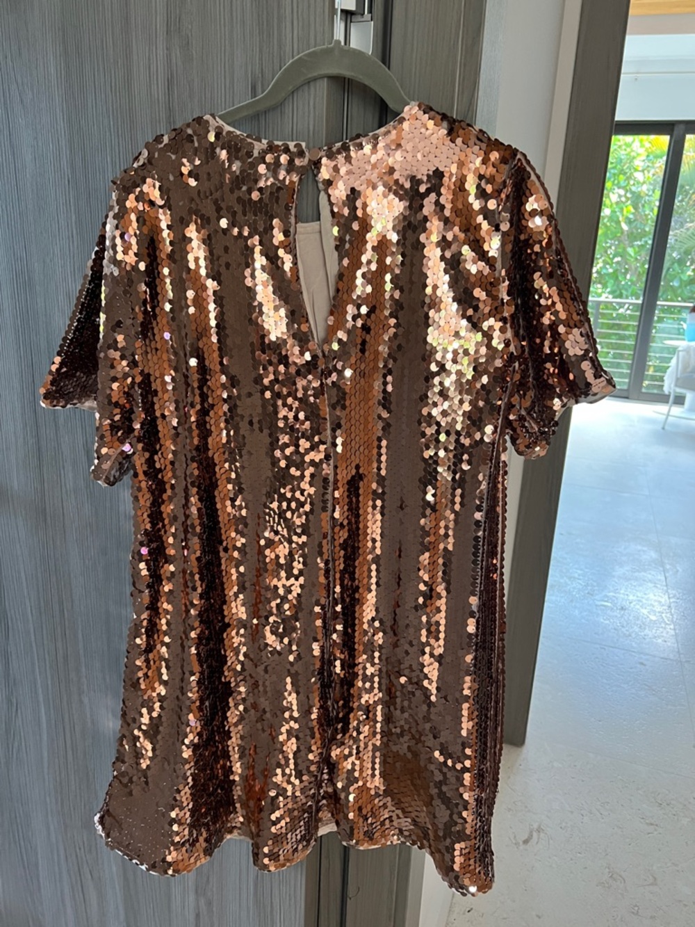 NWT $178 The Emmy Short-Sleeve Swing Mini Dress by Maeve: Sequin Edition - Picture 9 of 9